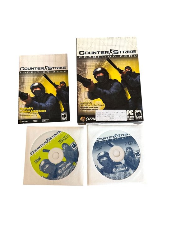 Sierra Other - Counter Strike Condition Zero PC Video Game CD-ROM 2 Discs Manual